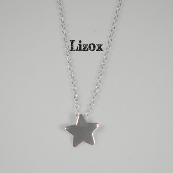 thin silver star necklace