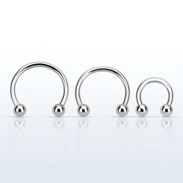 Surgical Steel Circular Twists Barbell With 3mm Balls